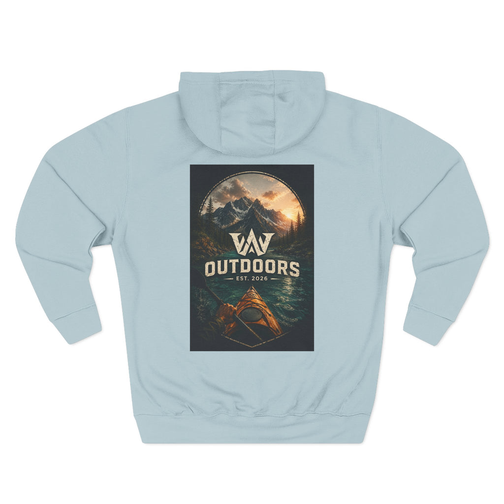 Outdoors Hoodie — VAV Outdoors Mountain Canoe Graphic Fleece Hooded Sweatshirt
