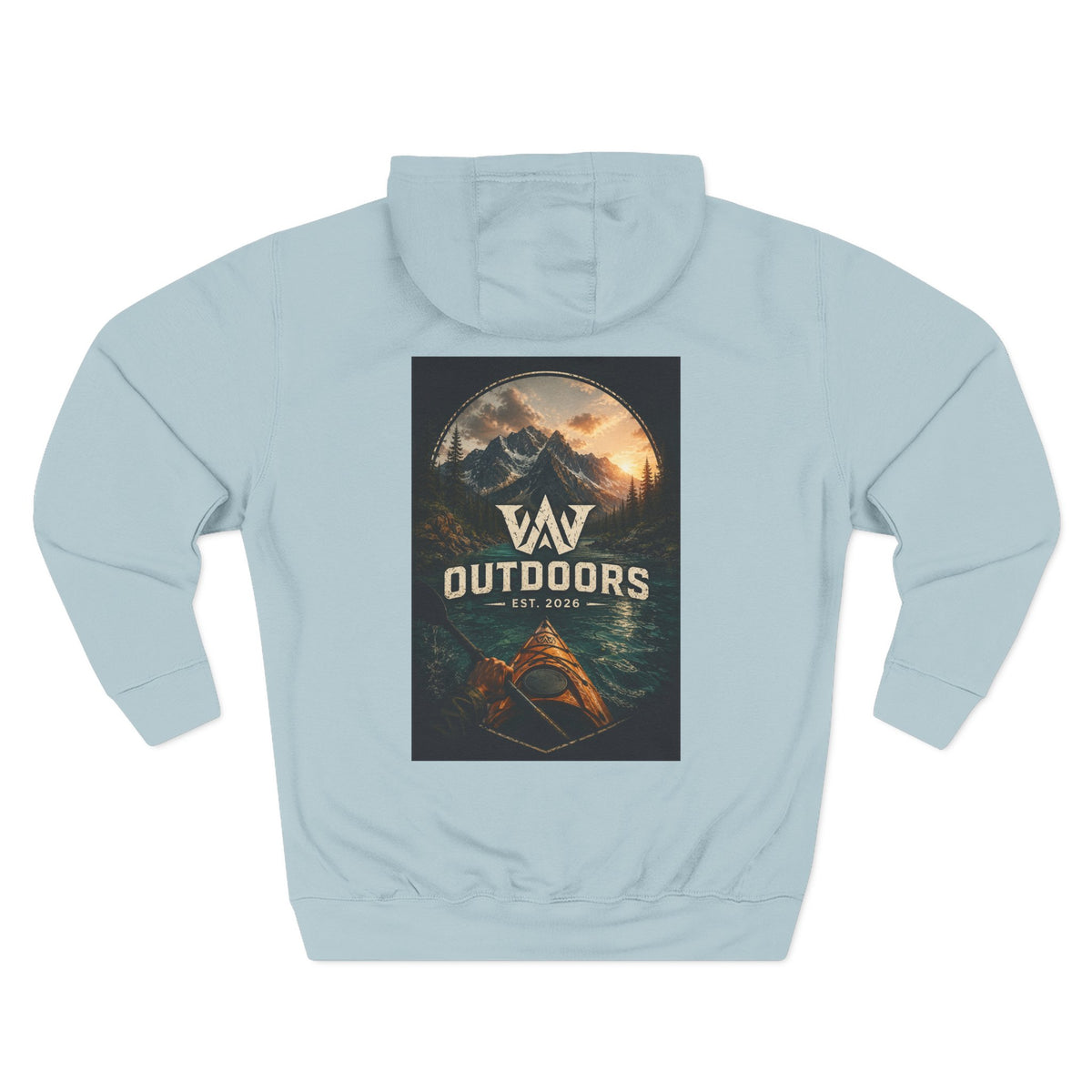 Kayak mountains hoodie