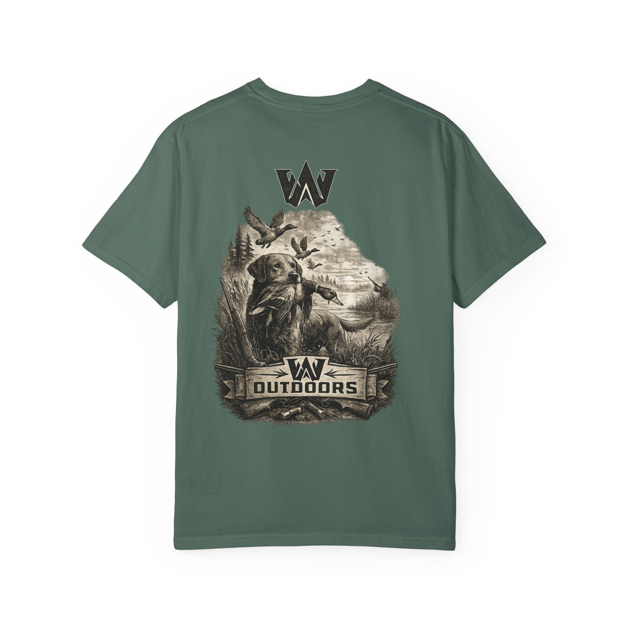 Outdoors Bass Fishing T‑Shirt — 'W Outdoors' Graphic Back Print