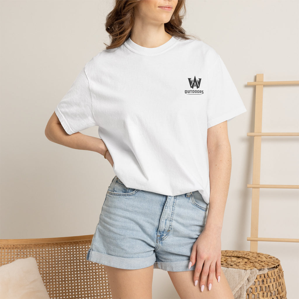 Outdoors Bass Fishing T‑Shirt — 'W Outdoors' Graphic Back Print
