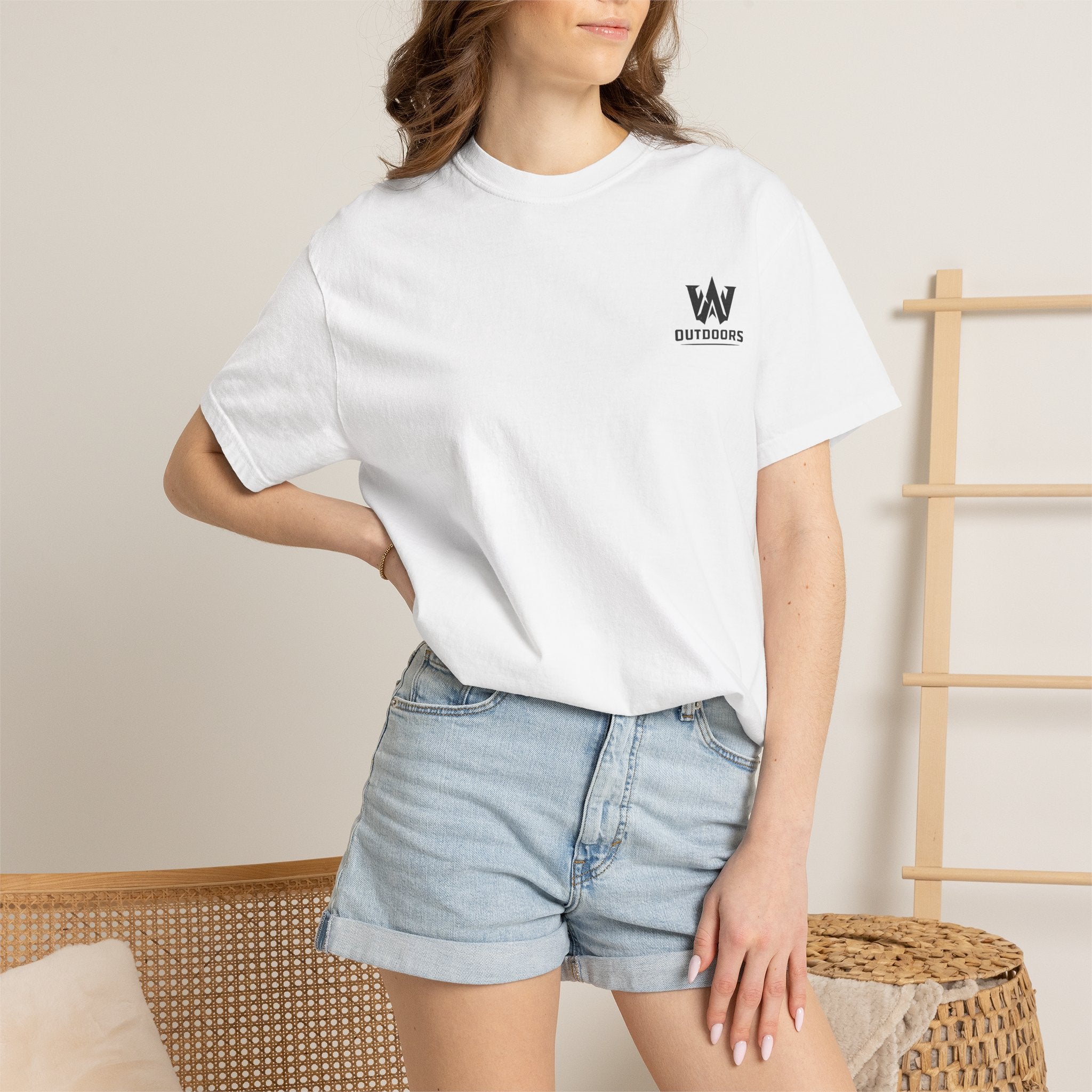 Outdoors Bass Fishing T‑Shirt — 'W Outdoors' Graphic Back Print
