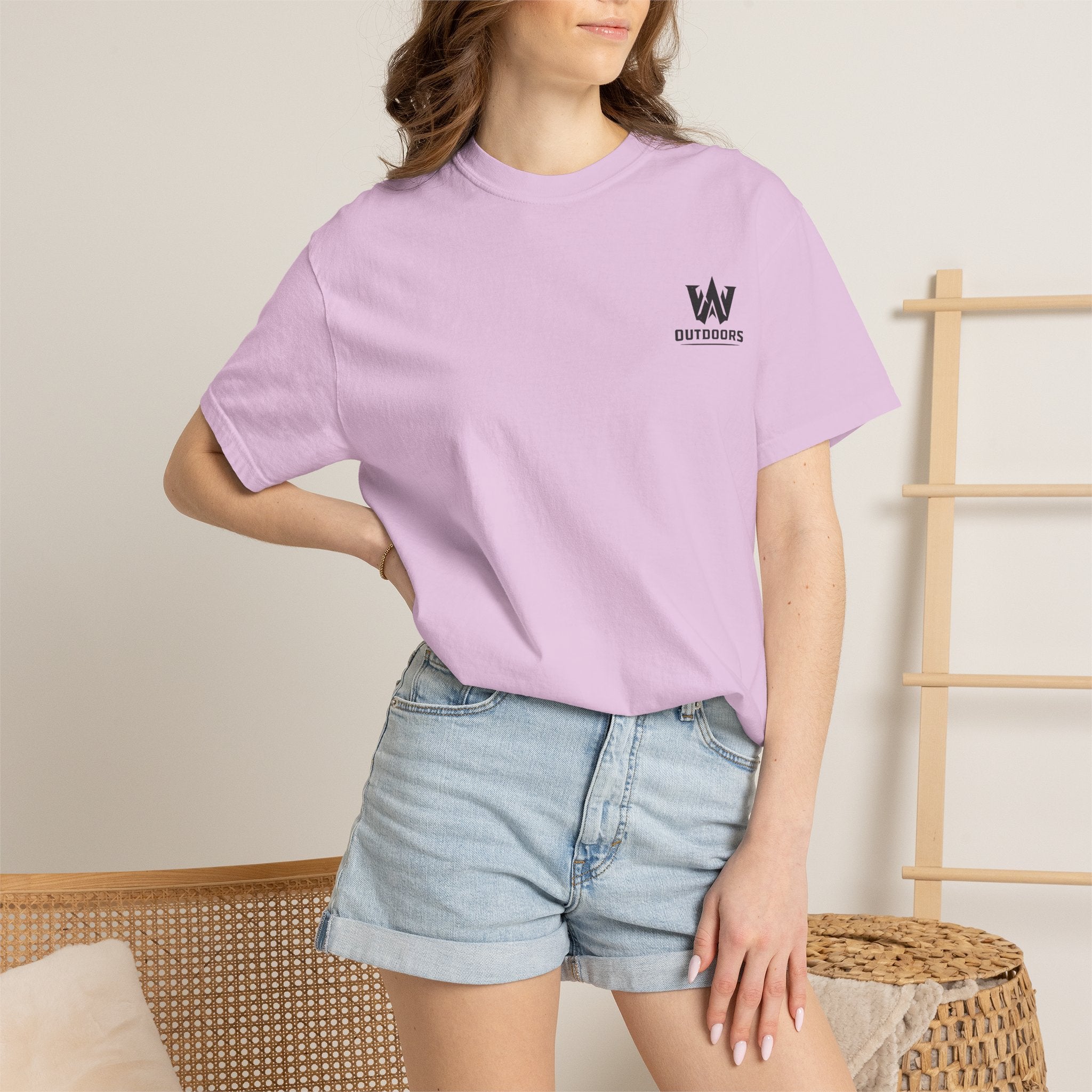 Outdoors Bass Fishing T‑Shirt — 'W Outdoors' Graphic Back Print