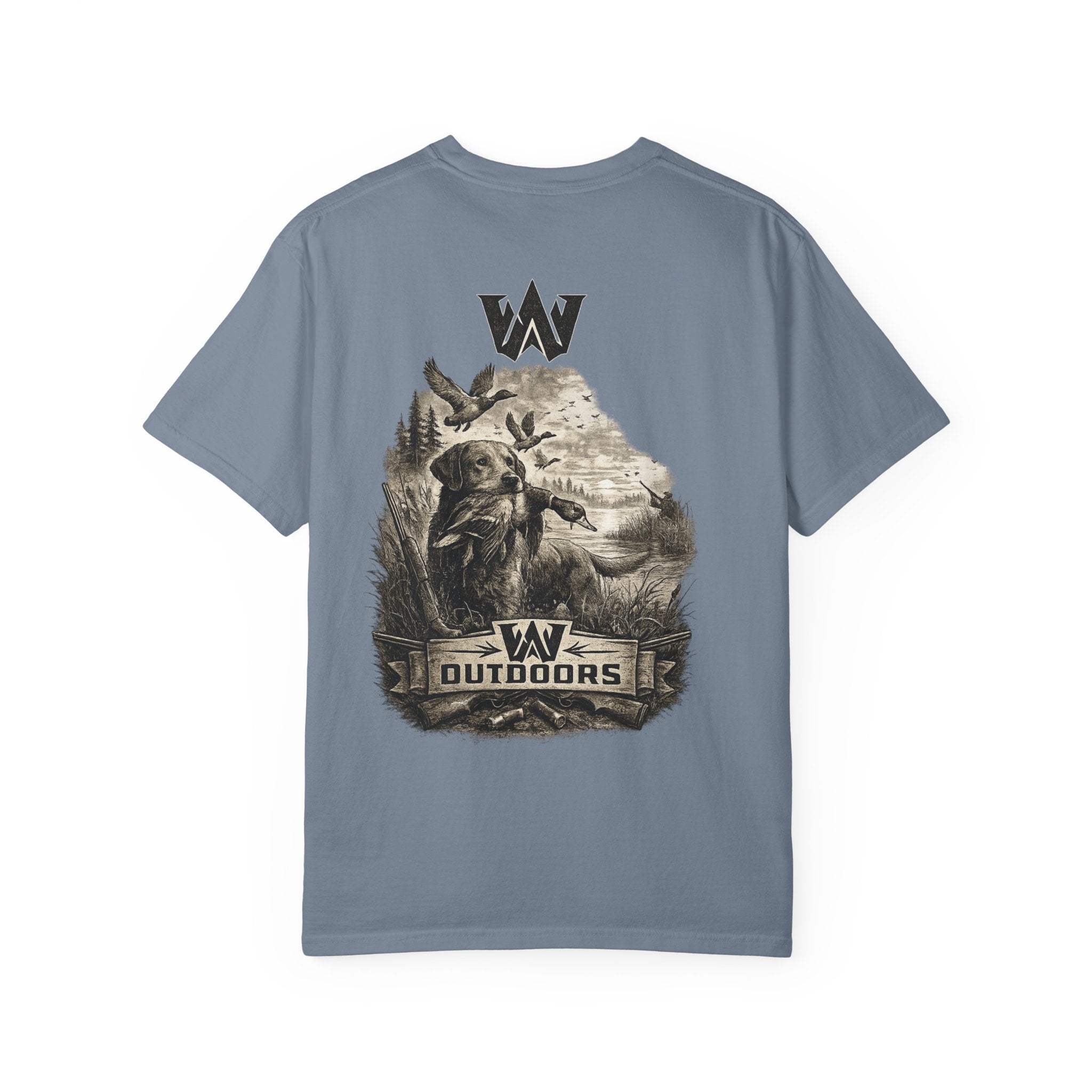Outdoors Bass Fishing T‑Shirt — 'W Outdoors' Graphic Back Print