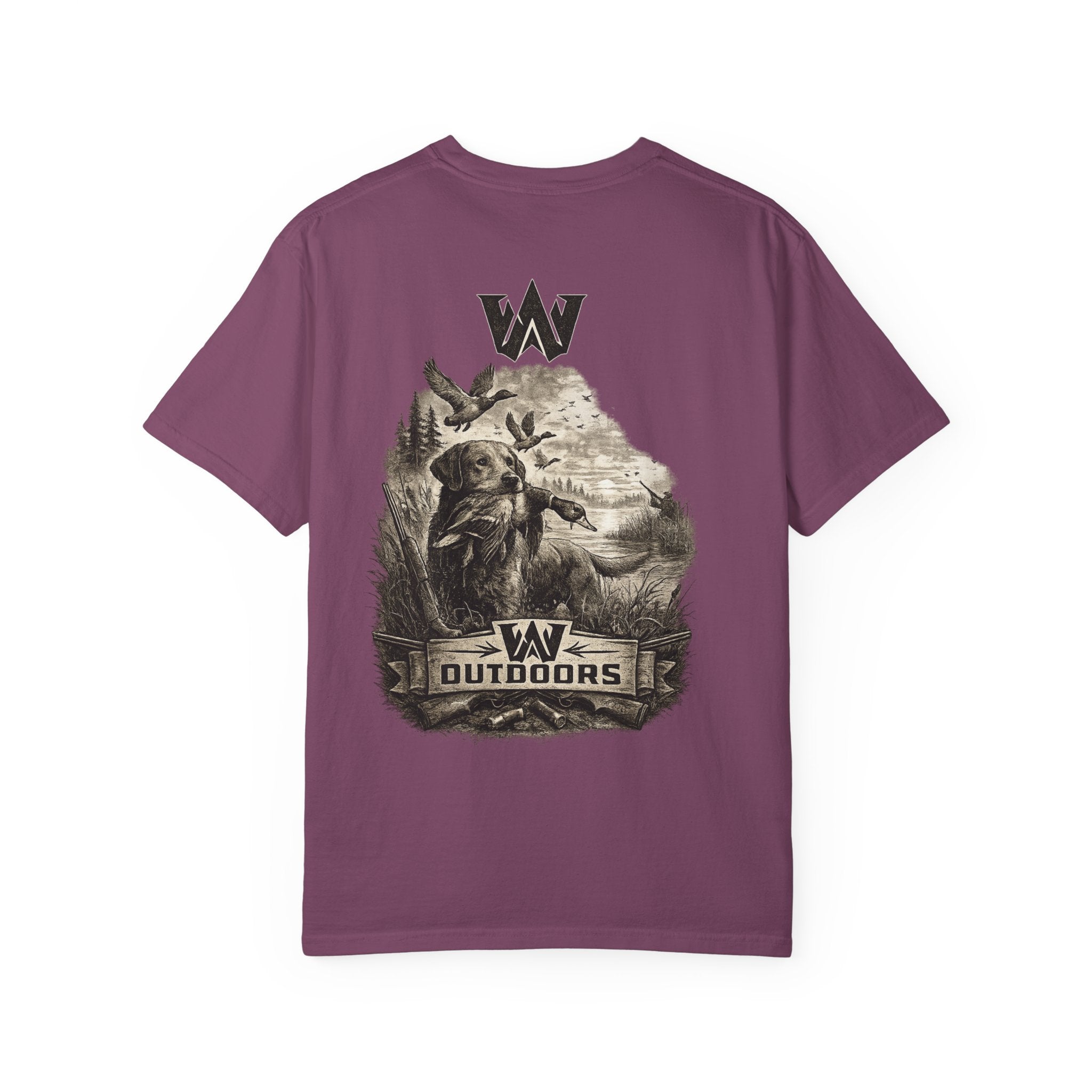Outdoors Bass Fishing T‑Shirt — 'W Outdoors' Graphic Back Print