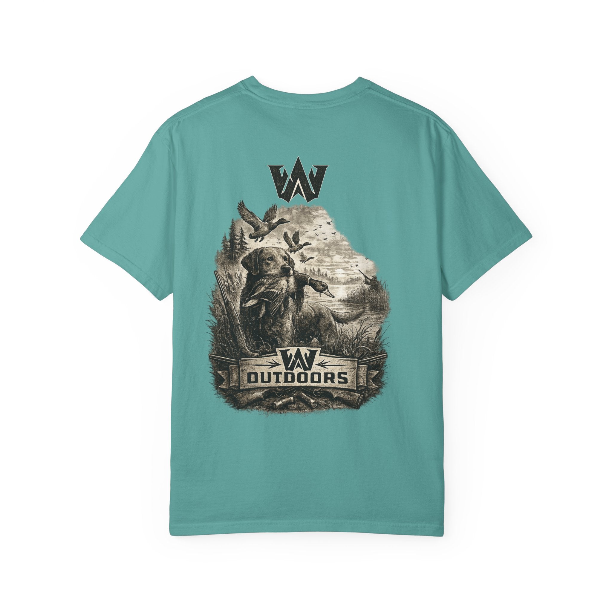 Outdoors Bass Fishing T‑Shirt — 'W Outdoors' Graphic Back Print