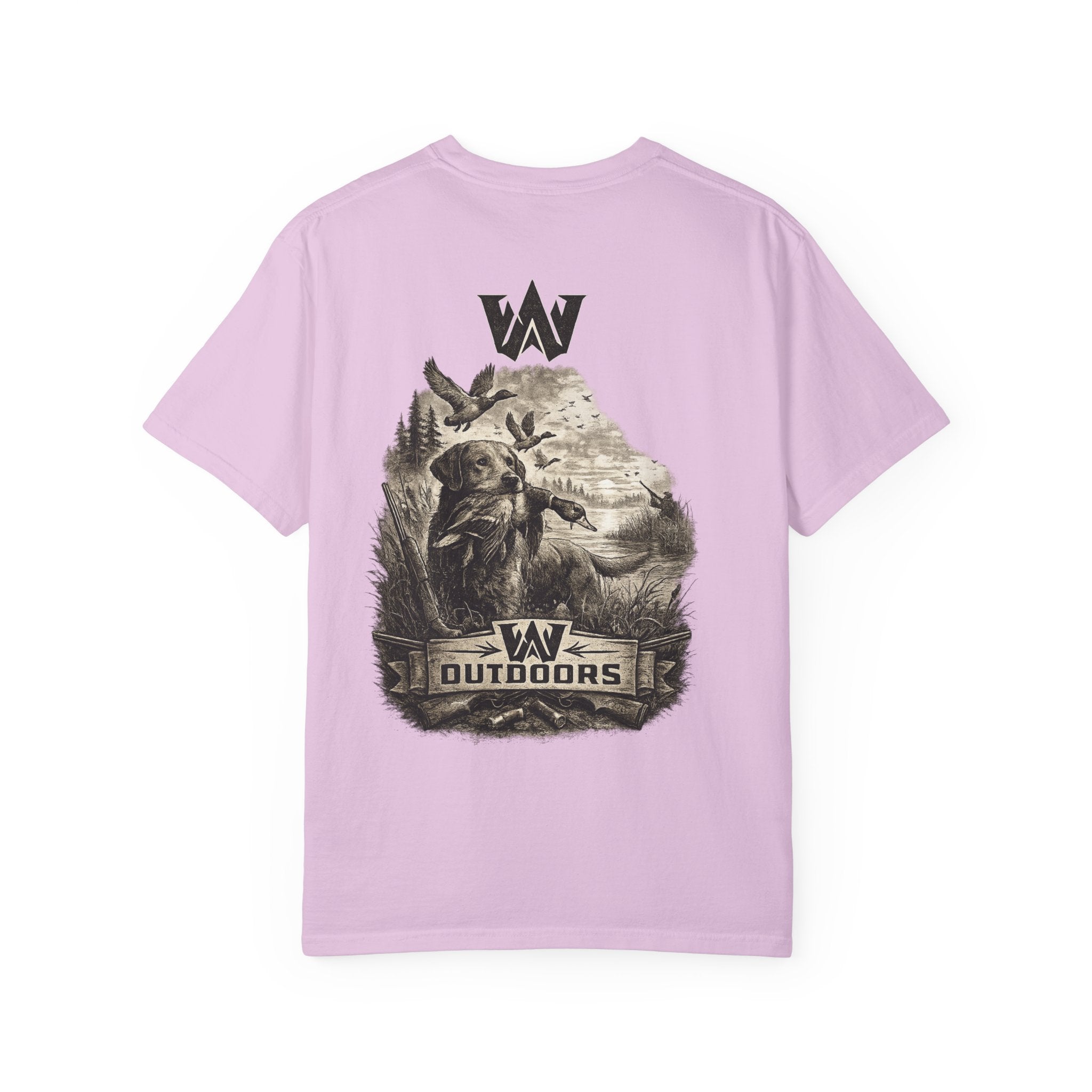 Outdoors Bass Fishing T‑Shirt — 'W Outdoors' Graphic Back Print