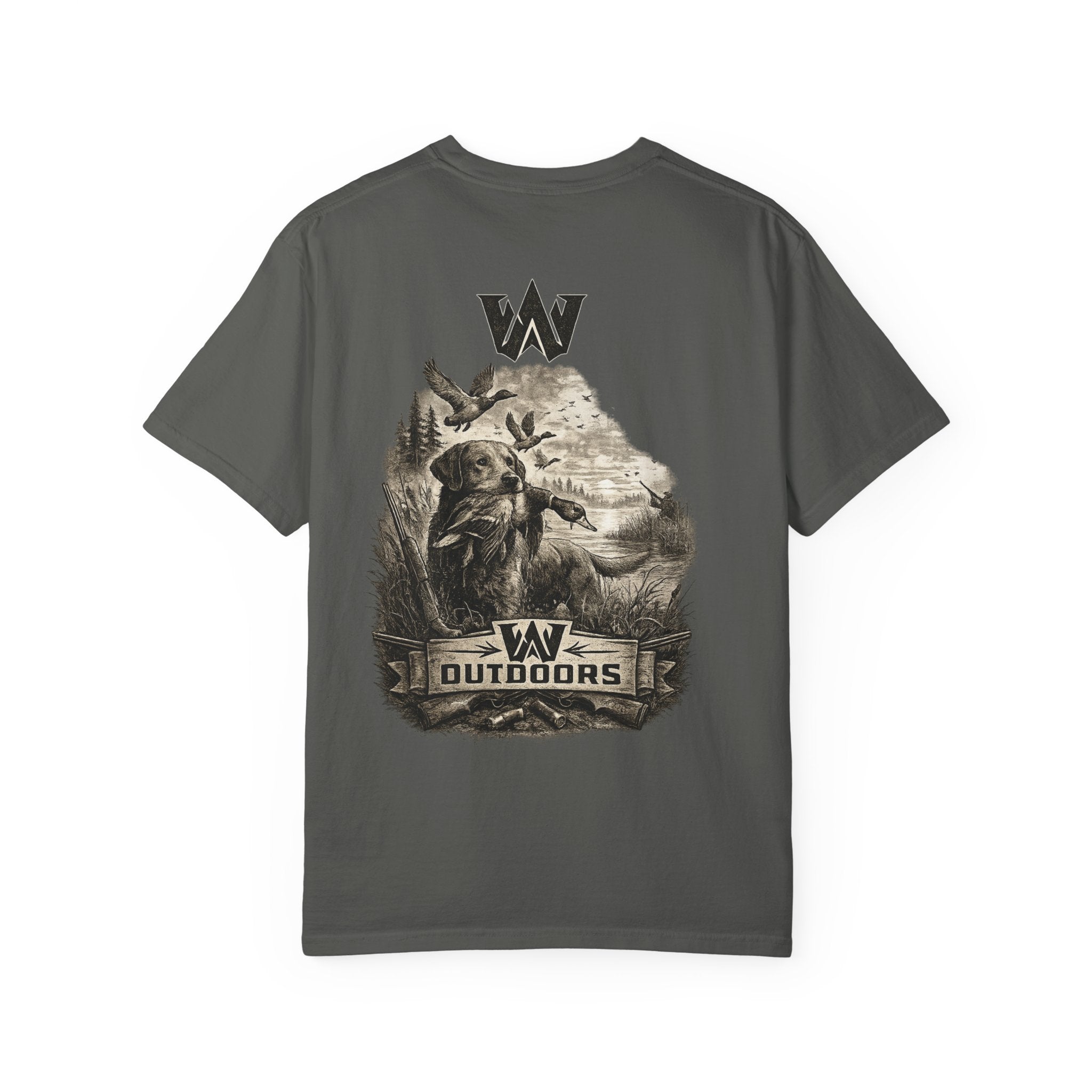 Outdoors Bass Fishing T‑Shirt — 'W Outdoors' Graphic Back Print