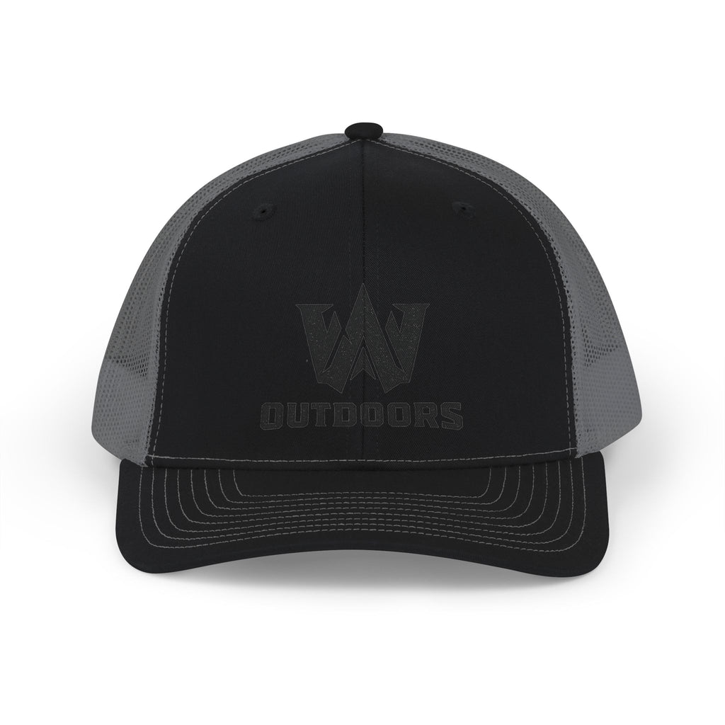 Outdoors Trucker Cap — Bold Mountain Logo Snapback Hat