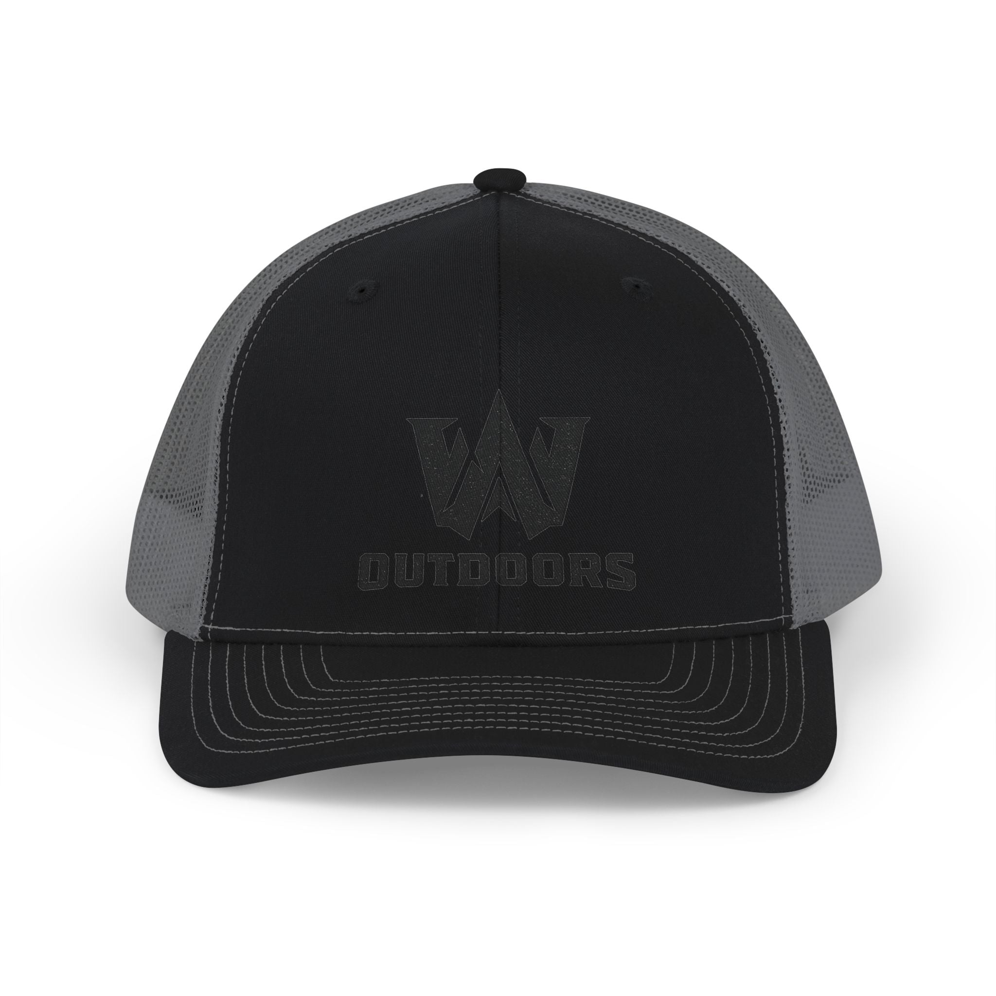 Outdoors Trucker Cap — Bold Mountain Logo Snapback Hat