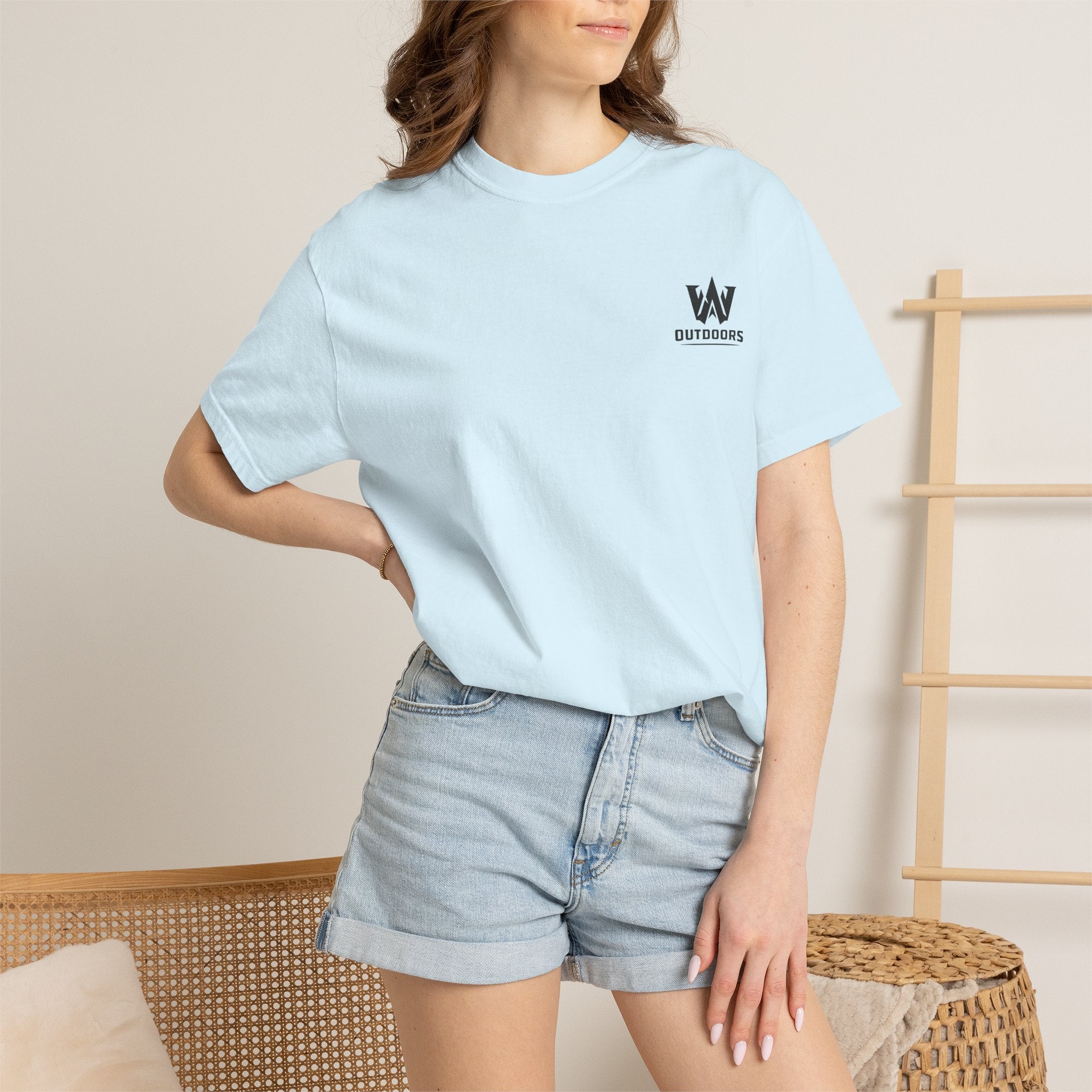 Outdoors Bass Fishing T‑Shirt — 'W Outdoors' Graphic Back Print