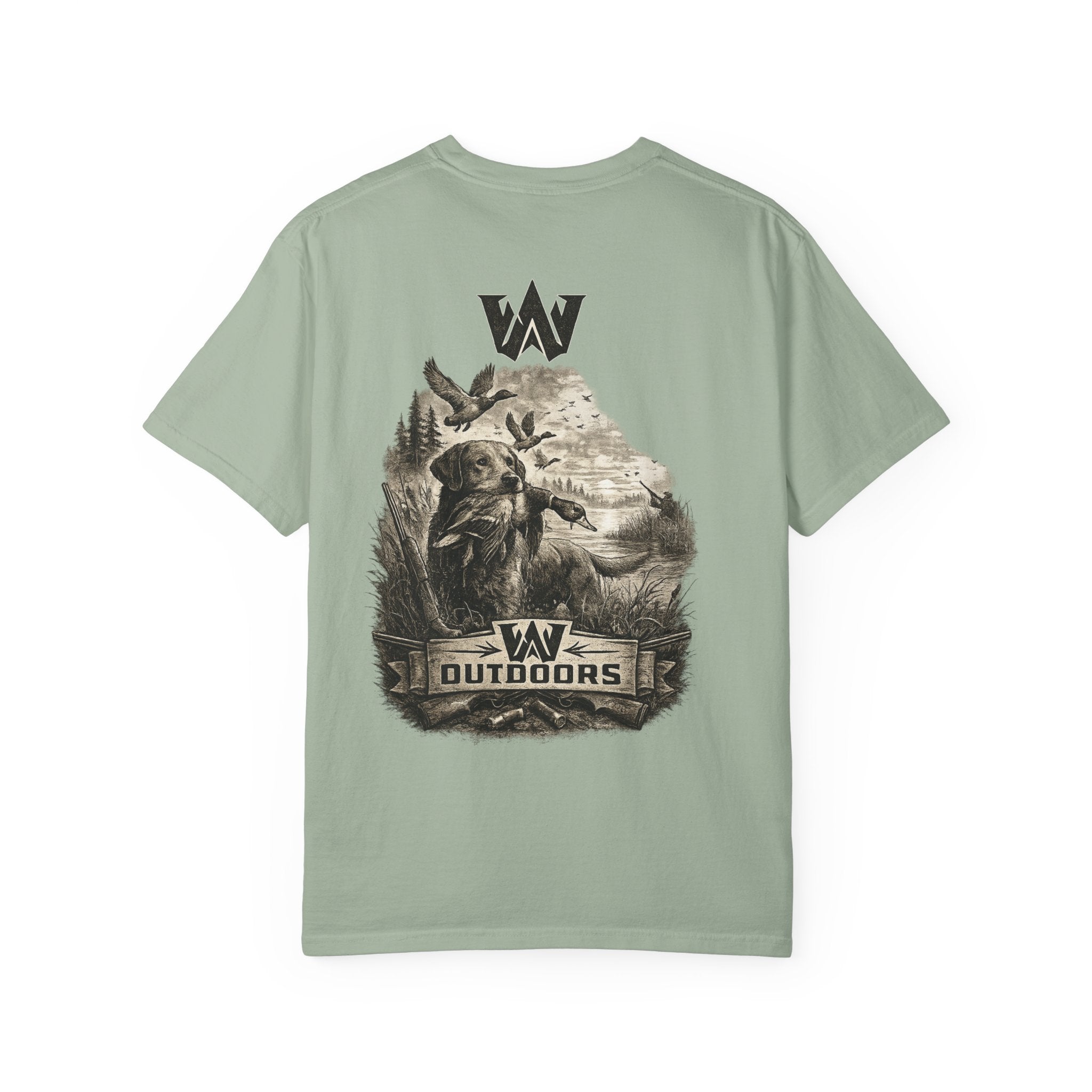 Outdoors Bass Fishing T‑Shirt — 'W Outdoors' Graphic Back Print