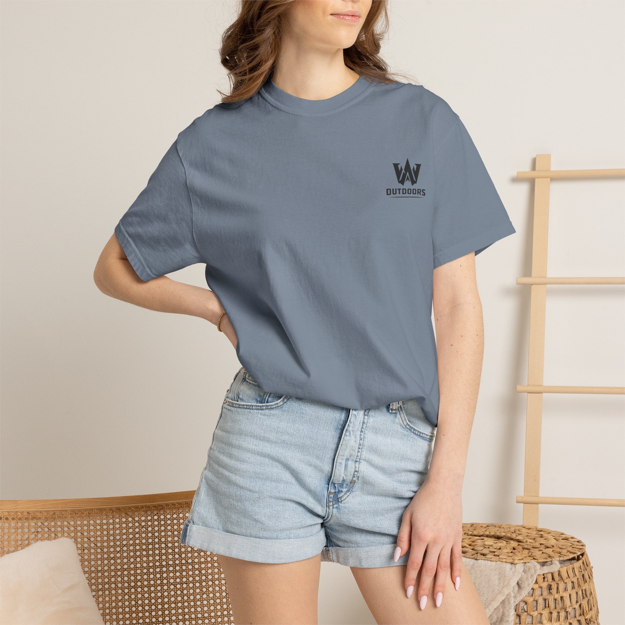 Outdoors Bass Fishing T‑Shirt — 'W Outdoors' Graphic Back Print