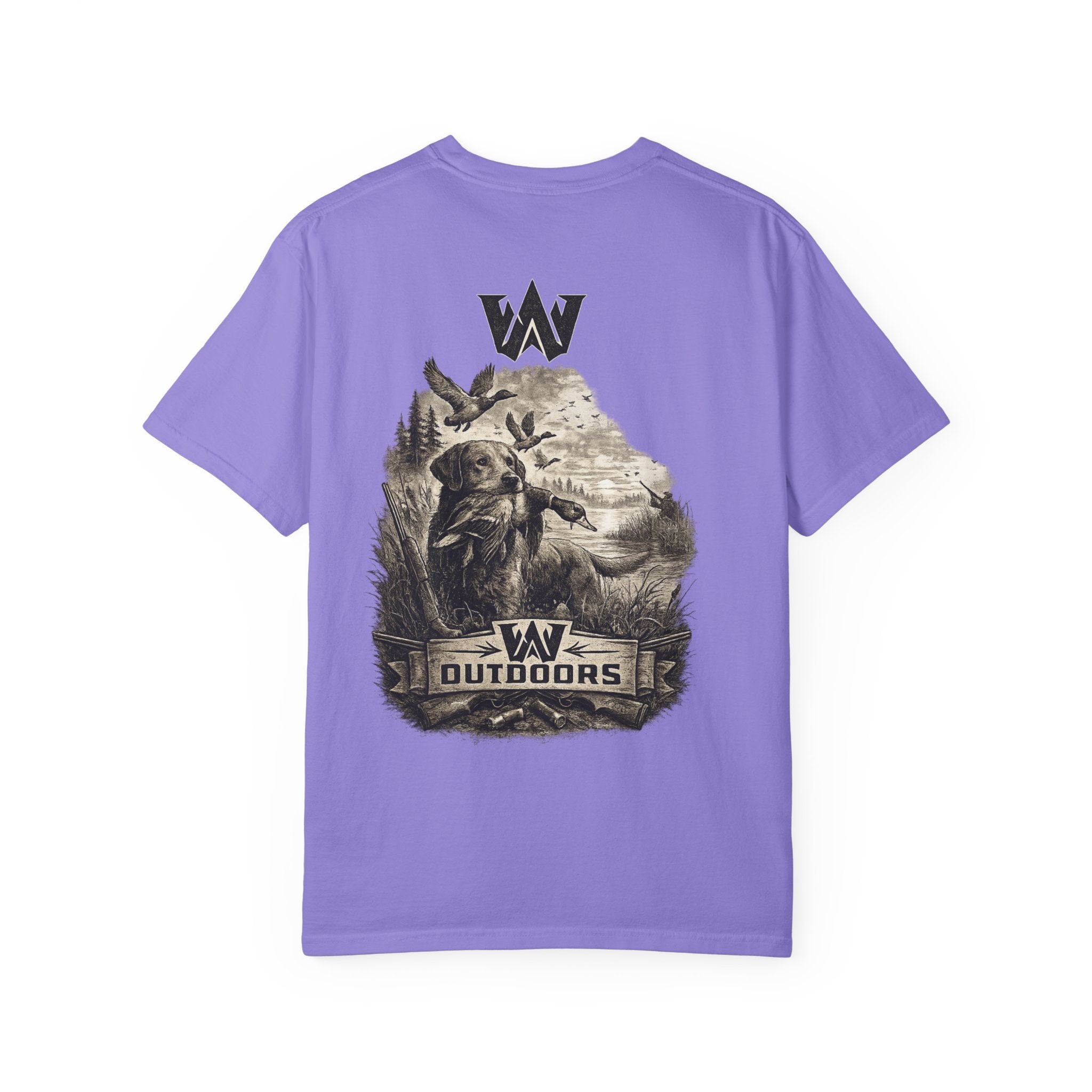 Outdoors Bass Fishing T‑Shirt — 'W Outdoors' Graphic Back Print