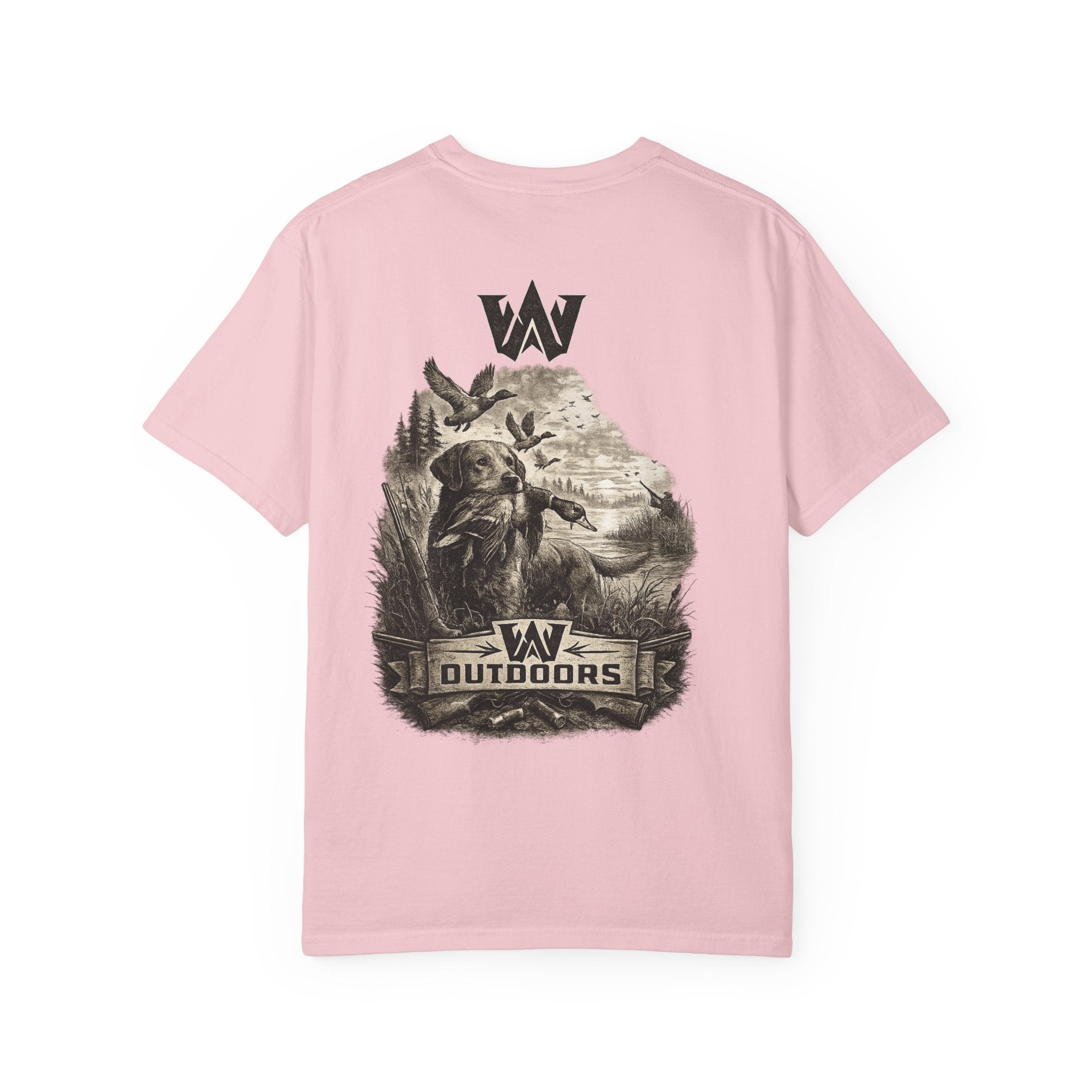 Outdoors Bass Fishing T‑Shirt — 'W Outdoors' Graphic Back Print