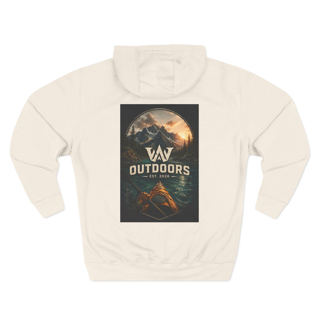 Outdoors Hoodie — VAV Outdoors Mountain Canoe Graphic Fleece Hooded Sweatshirt