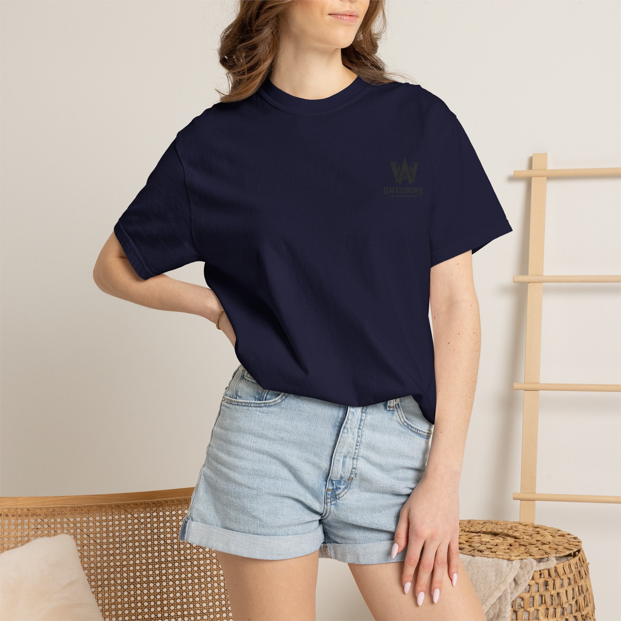 Outdoors Bass Fishing T‑Shirt — 'W Outdoors' Graphic Back Print