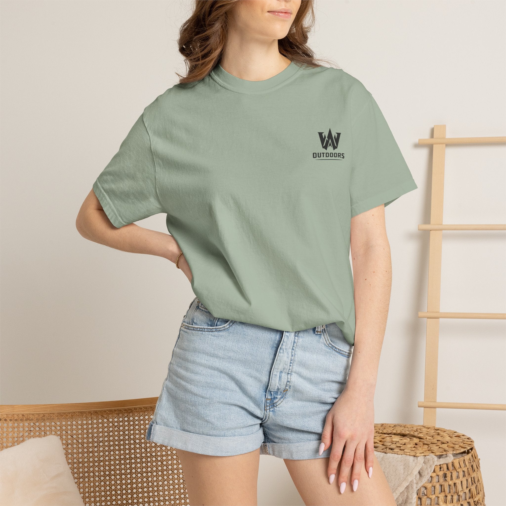 Outdoors Bass Fishing T‑Shirt — 'W Outdoors' Graphic Back Print