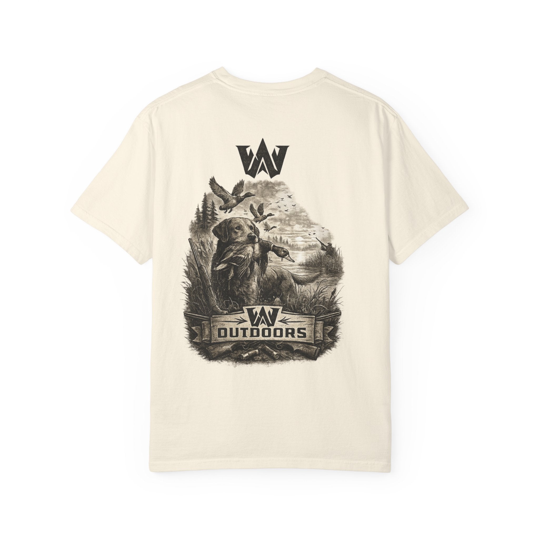 Outdoors Bass Fishing T‑Shirt — 'W Outdoors' Graphic Back Print