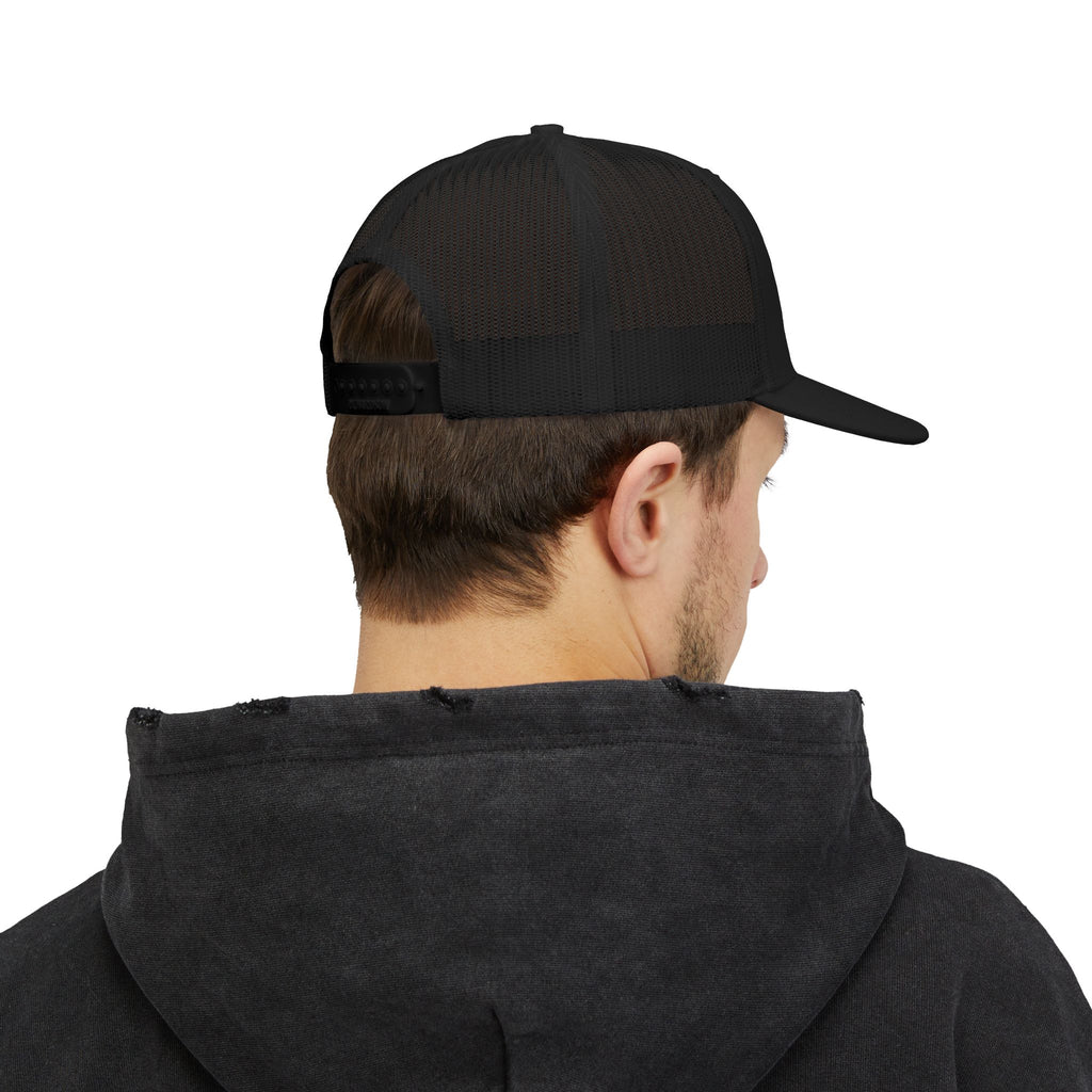 Outdoors Trucker Cap — Bold Mountain Logo Snapback Hat