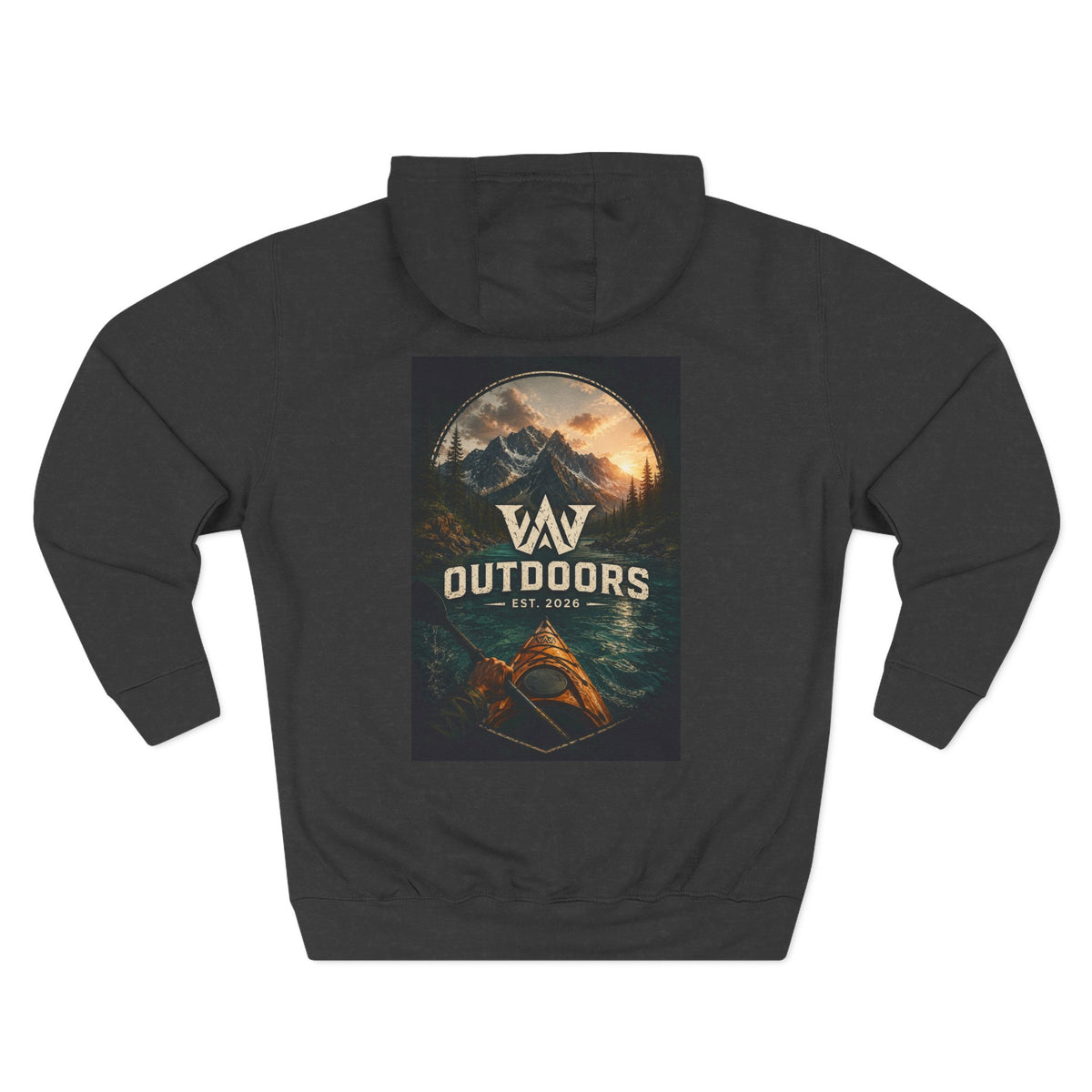 Kayak mountains hoodie