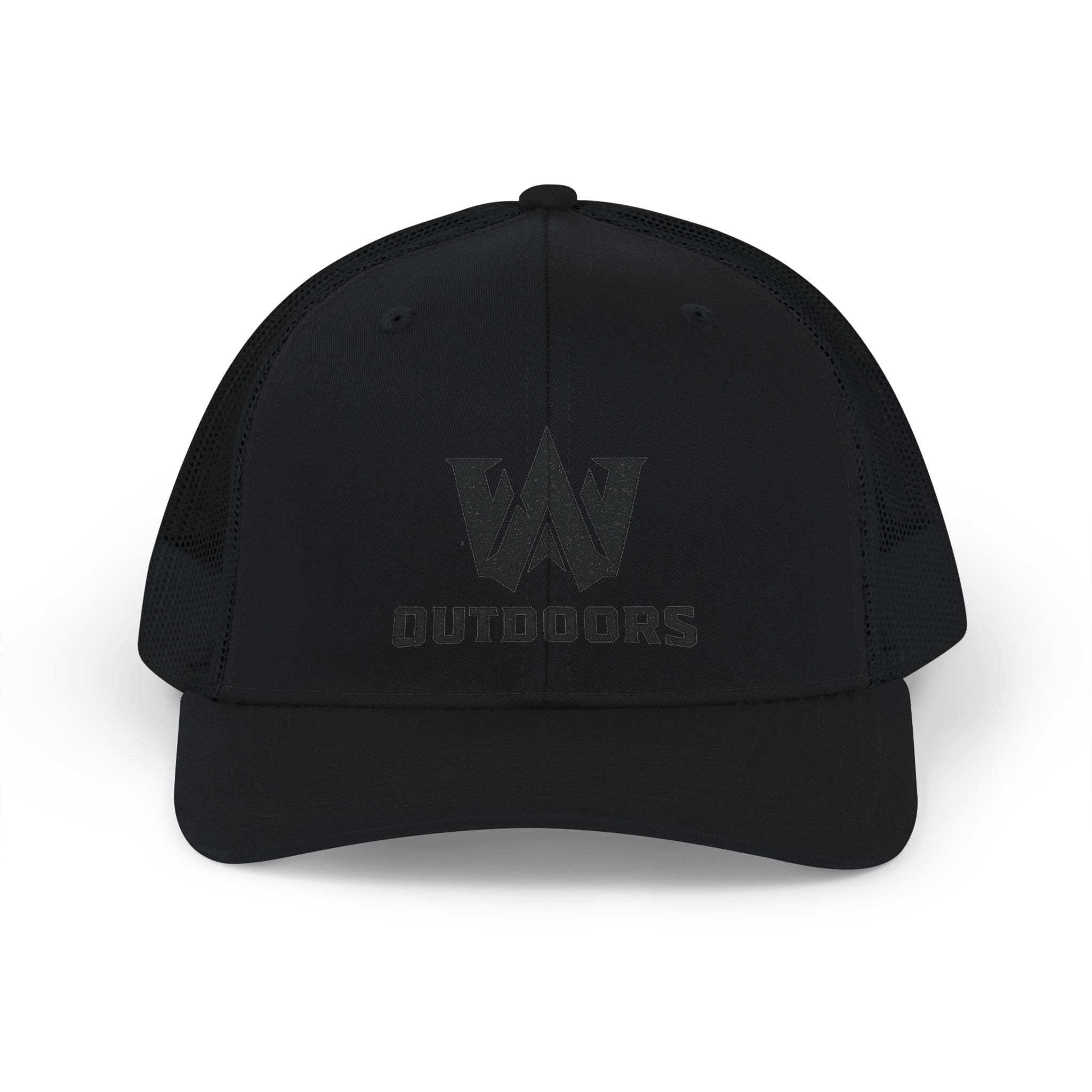 Outdoors Trucker Cap — Bold Mountain Logo Snapback Hat