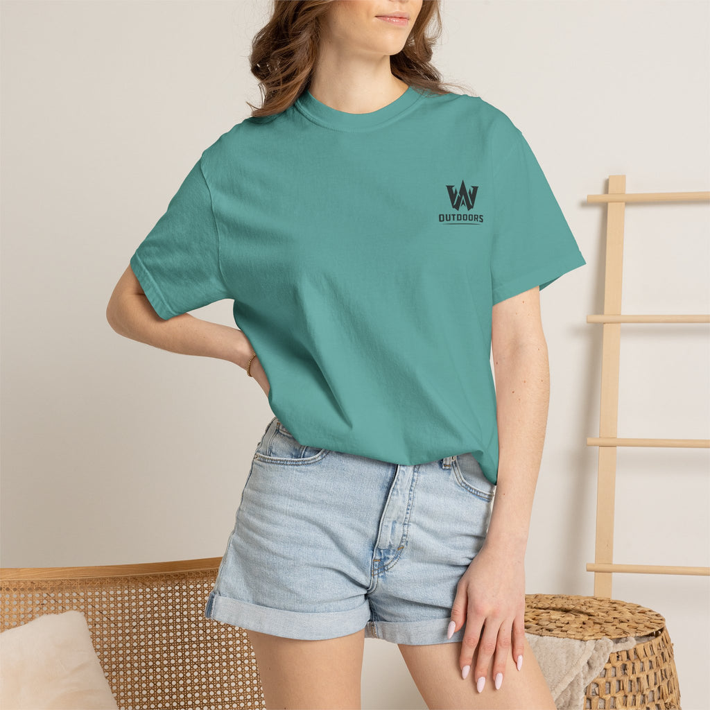 Outdoors Bass Fishing T‑Shirt — 'W Outdoors' Graphic Back Print