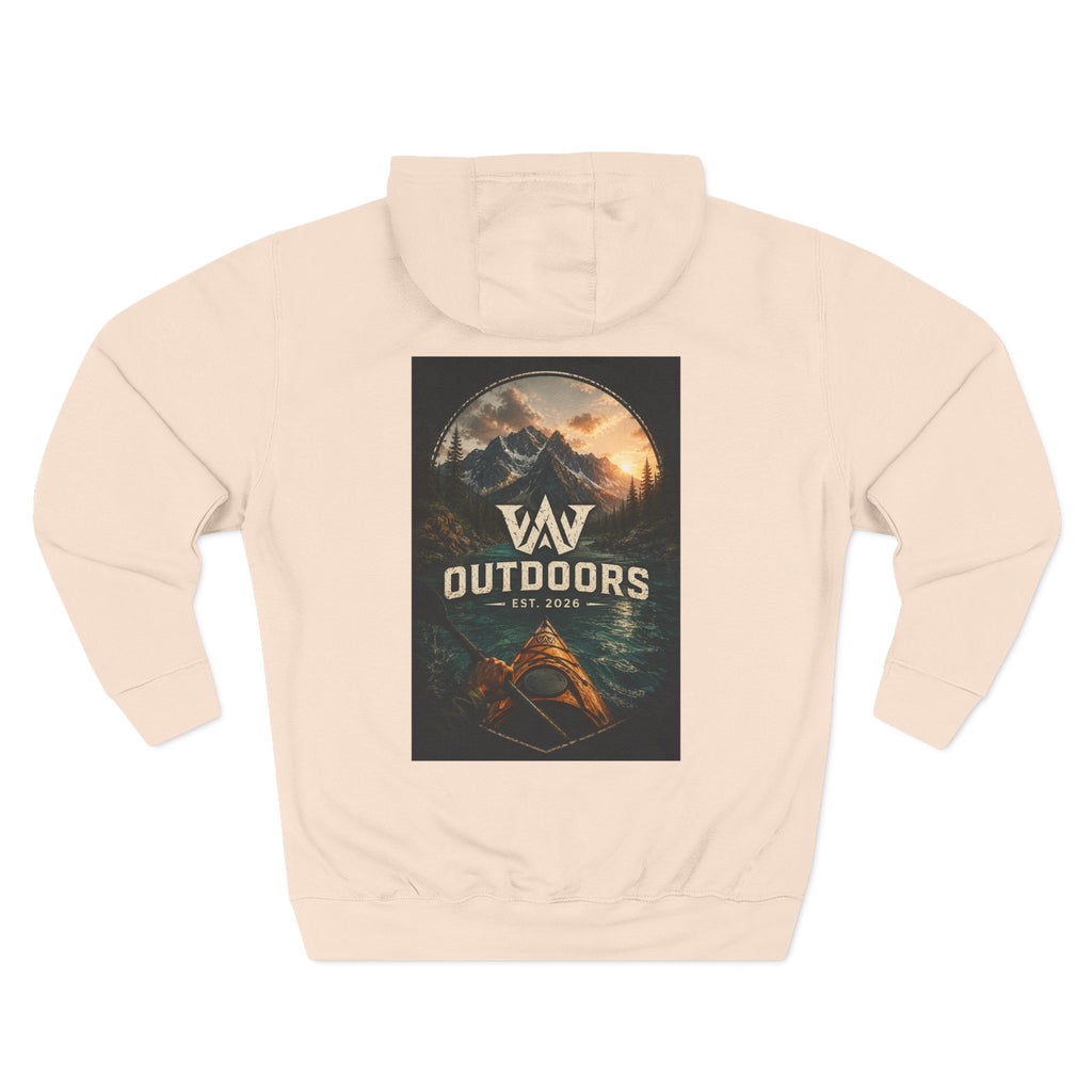 Outdoors Hoodie — VAV Outdoors Mountain Canoe Graphic Fleece Hooded Sweatshirt