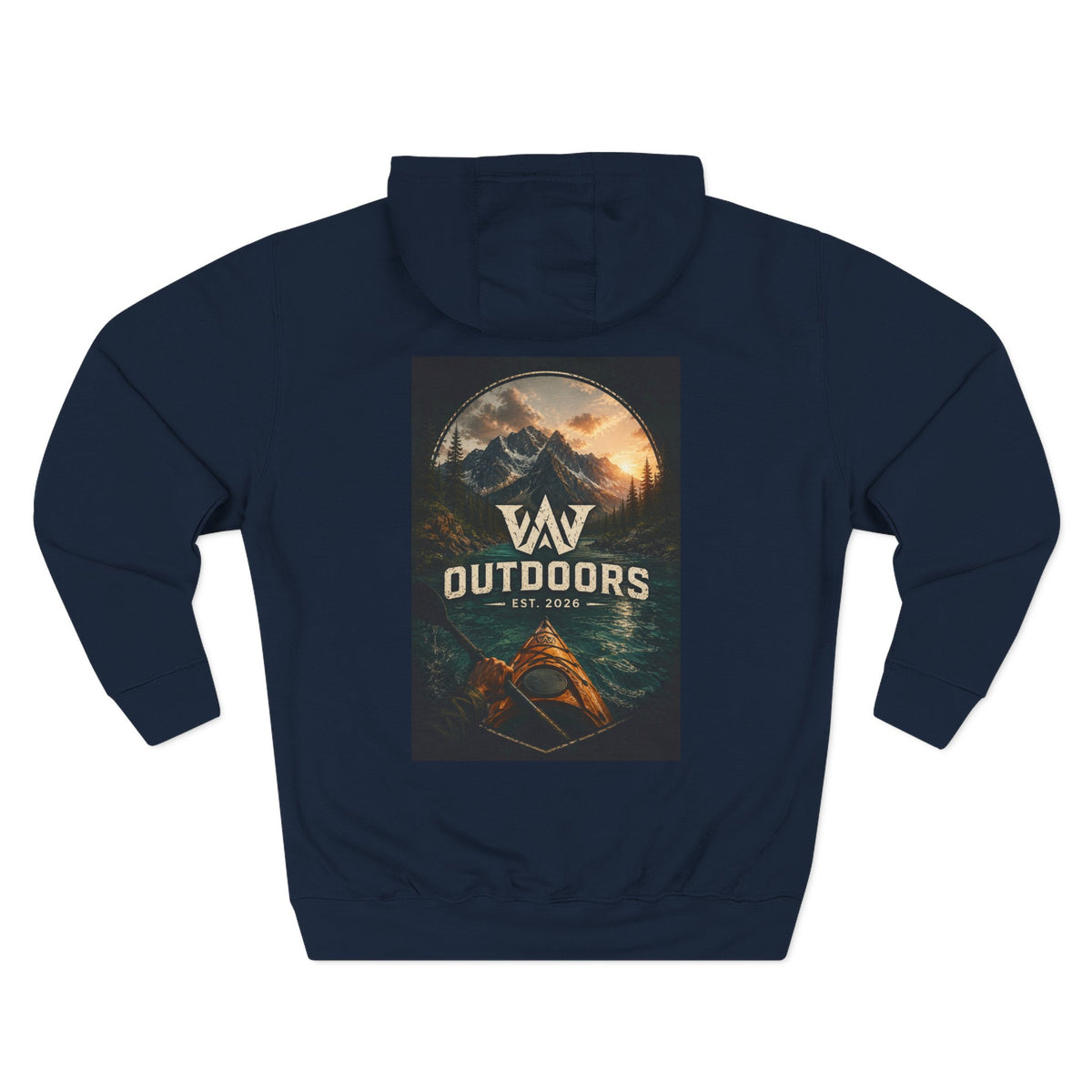 Kayak mountains hoodie