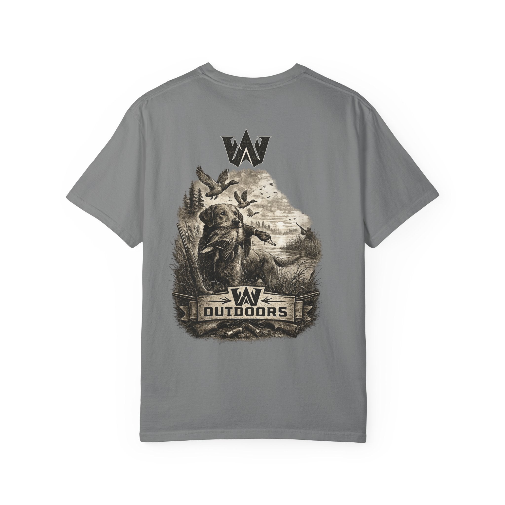 Outdoors Bass Fishing T‑Shirt — 'W Outdoors' Graphic Back Print