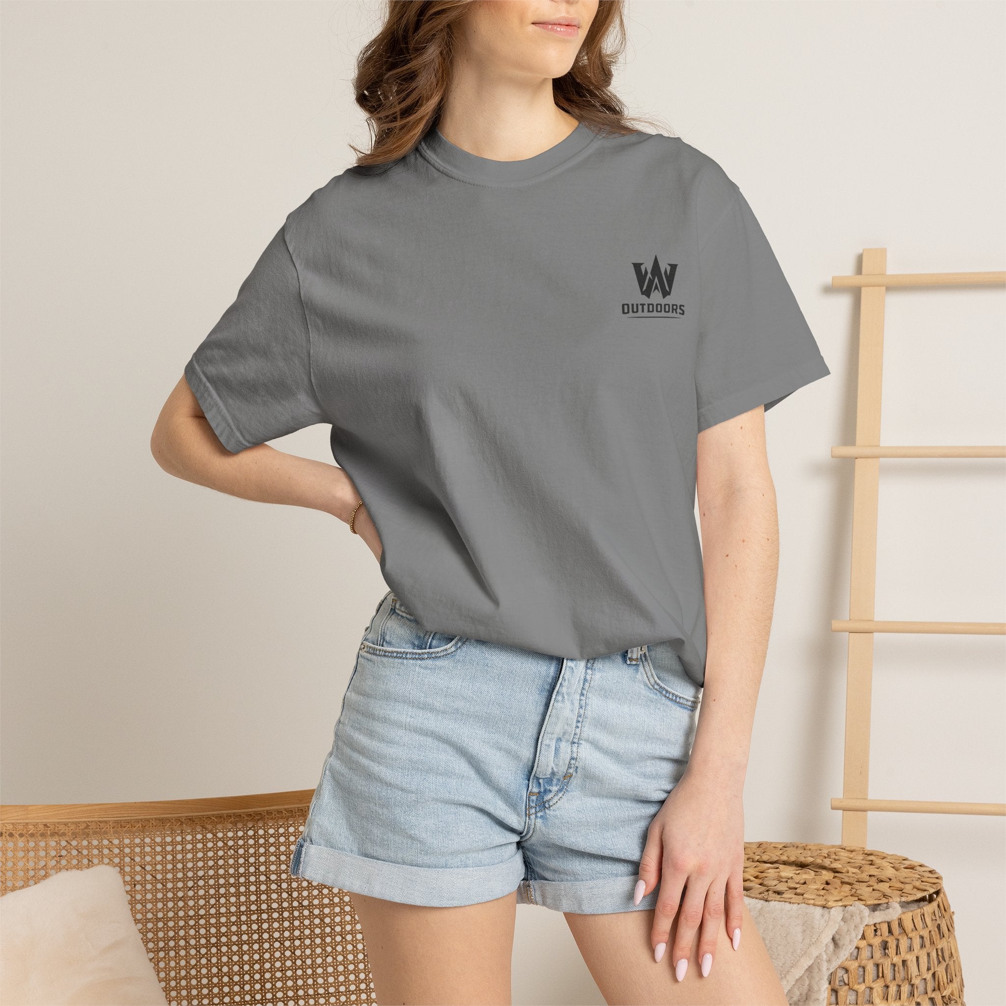 Outdoors Bass Fishing T‑Shirt — 'W Outdoors' Graphic Back Print