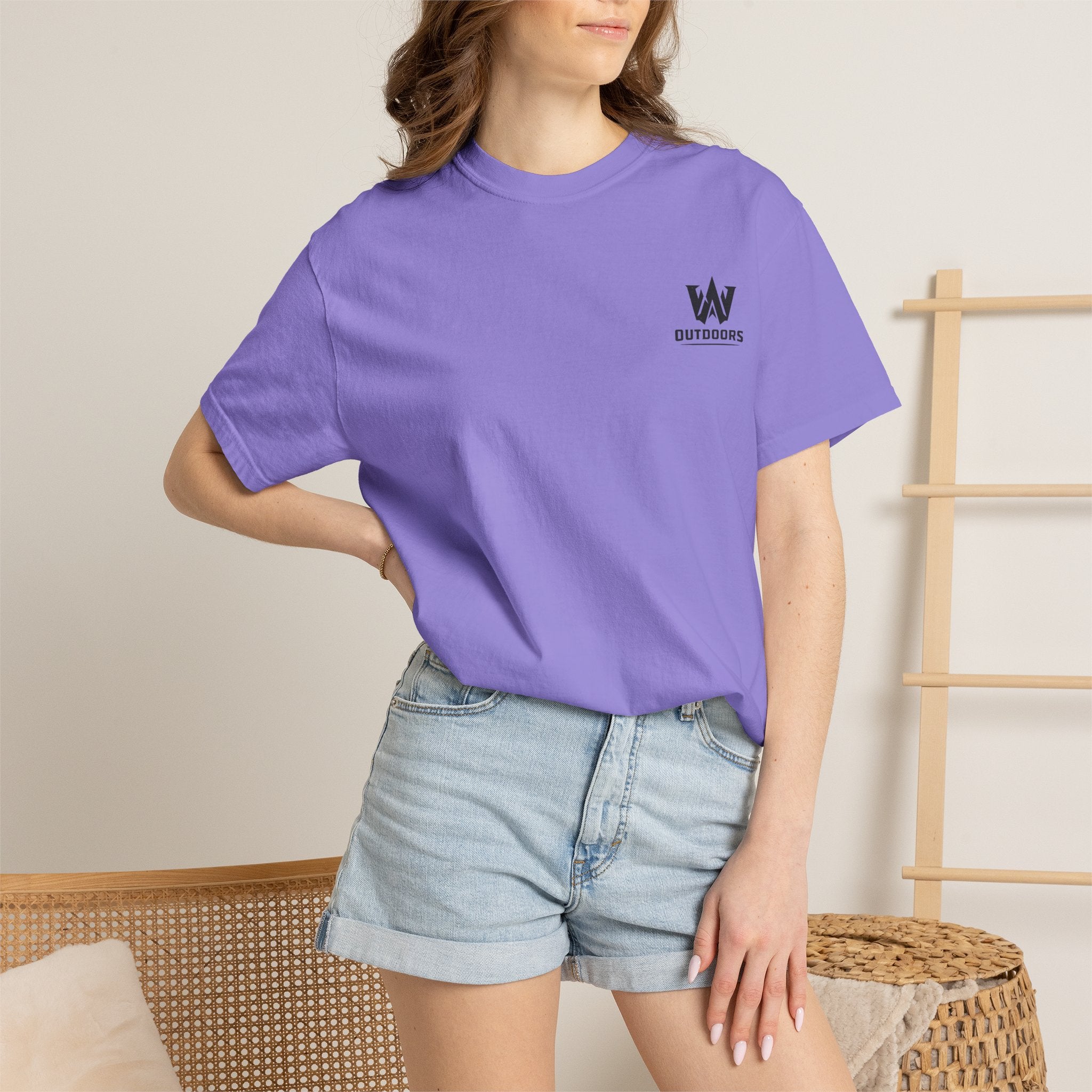 Outdoors Bass Fishing T‑Shirt — 'W Outdoors' Graphic Back Print