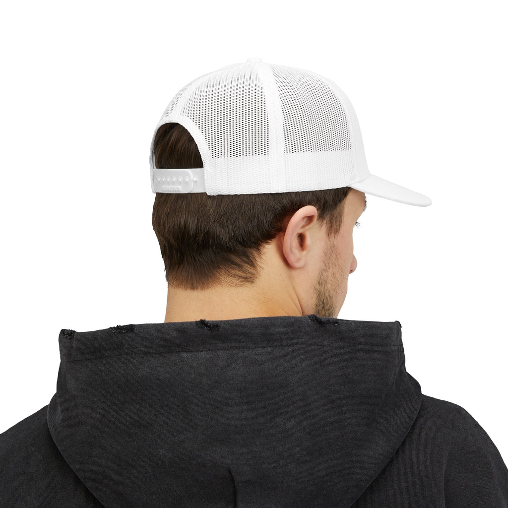 Outdoors Trucker Cap — Bold Mountain Logo Snapback Hat